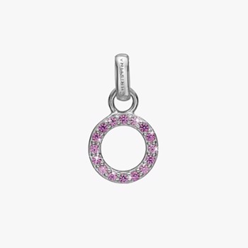 Christina Pink CZ Circle vedhæng – sølv